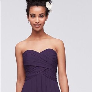David’s Bridal Short Crinkle Chiffon Dress